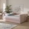 Baxton Studio Larkin Modern and Contemporary Pink Velvet Fabric Full Size Daybed with Trundle 187-11464-Zoro - alternate 3